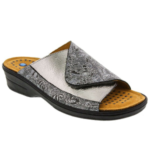 Sanosan 527972-457895-38 SANOSAN Slide Open Back Sandal Sample Sale - SAVE $$$ - Group 1 Rita / Silver Metallic / EU-38