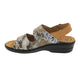 Jayne Nubuck and Reptile Print Leather Sandal with removable Sietelunas Insole
