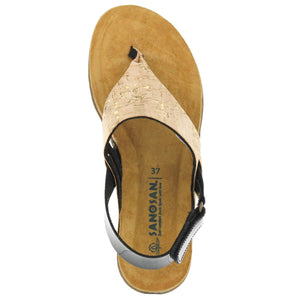 Aleah Cork Leather Thong Sandal - Comfort Plus