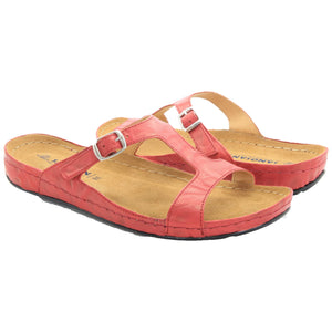 Sanosan Melinda_cherry-38 SANOSAN Slide Open Back Sandal Sample Sale - SAVE $$$ - Group 1 Melinda / Cherry / EU-38